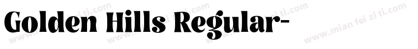 Golden Hills Regular字体转换